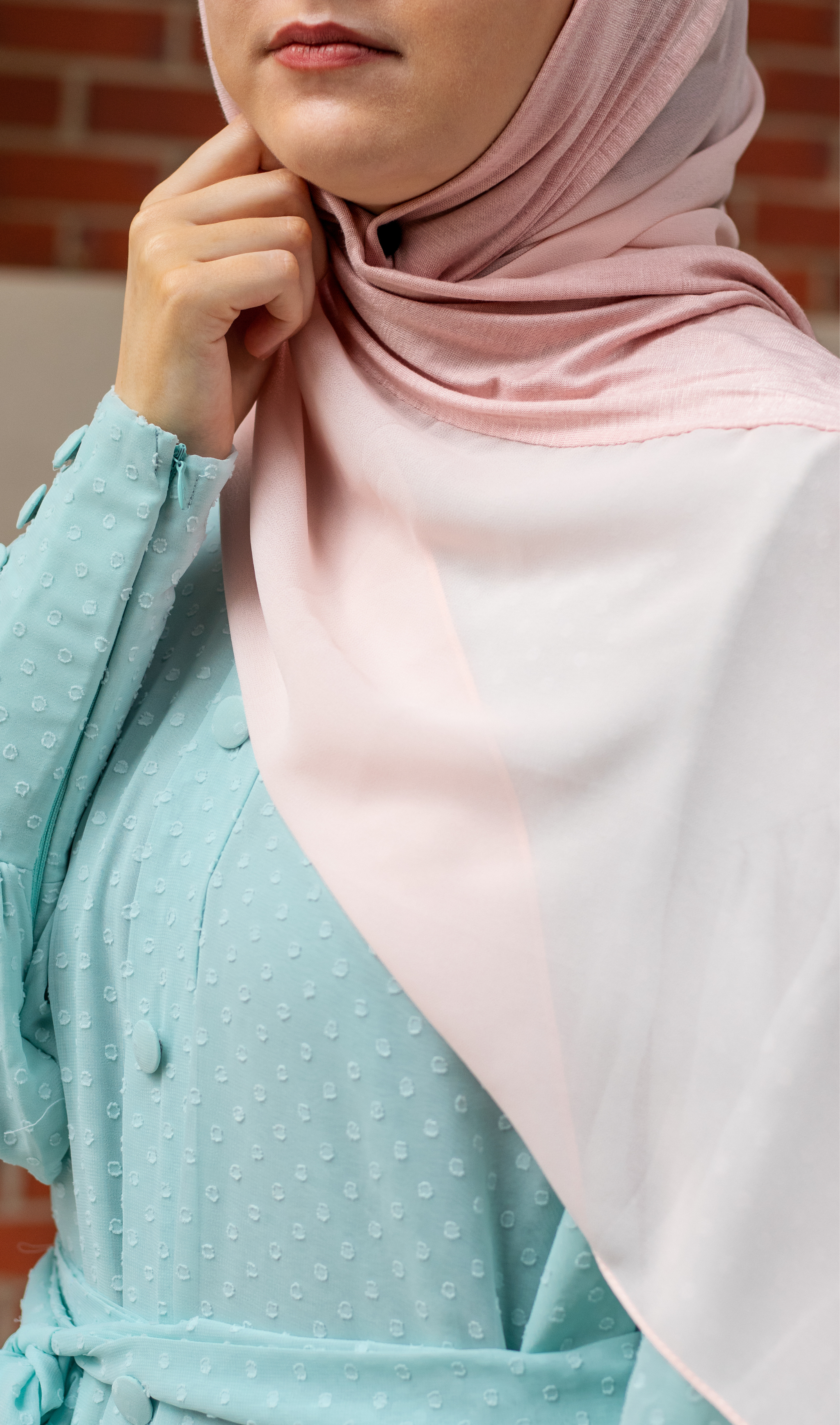 Half Chiffon/ Half Cotton