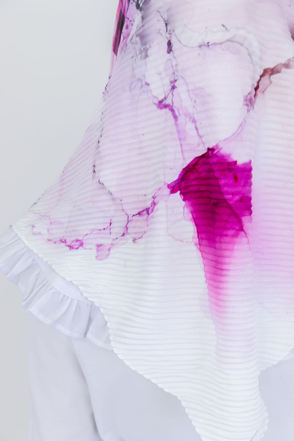Pleated Satin Square Scarf