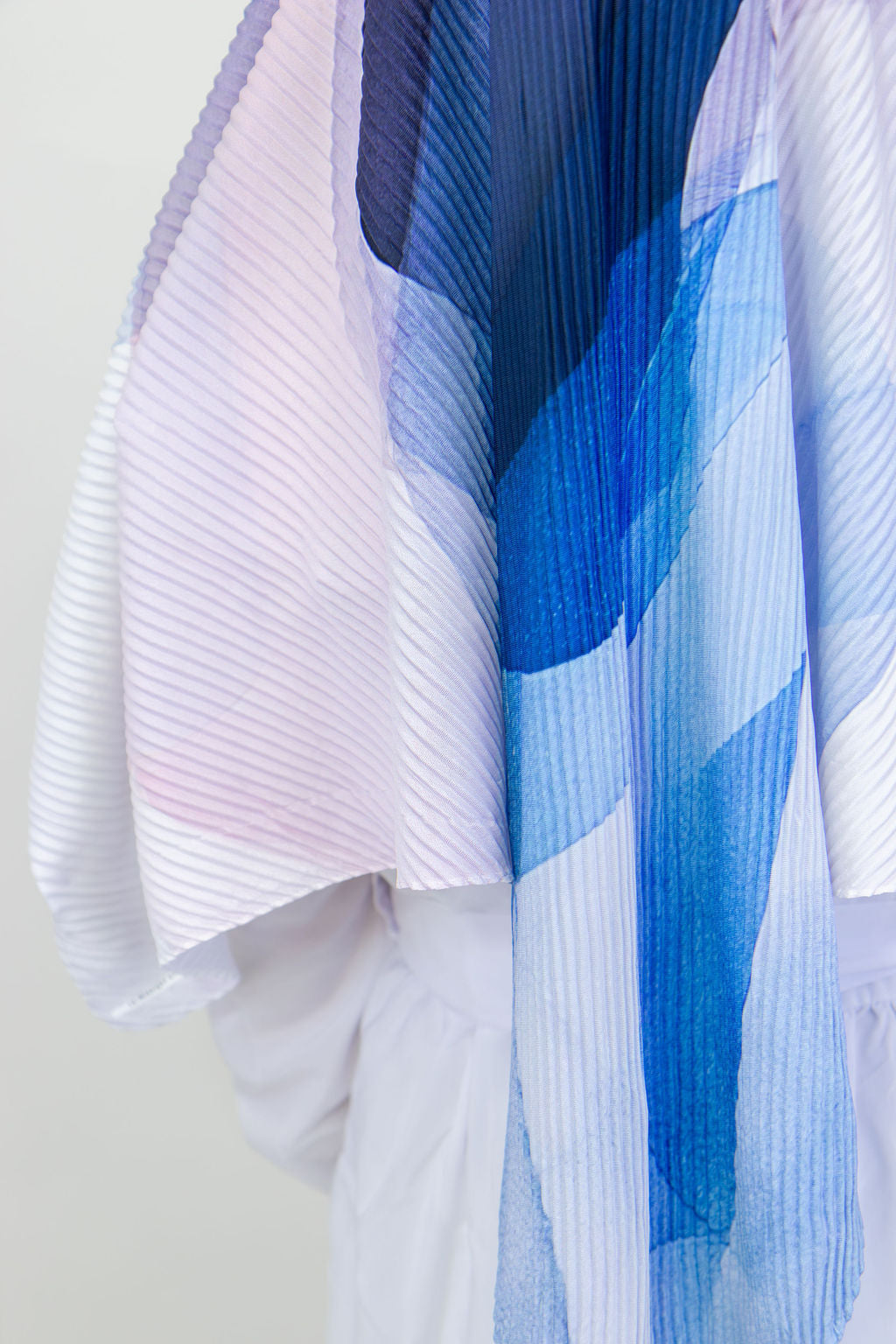 Pleated Satin Square Scarf