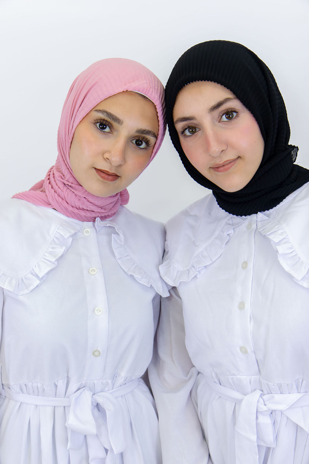 Pleated Chiffon Square Scarf