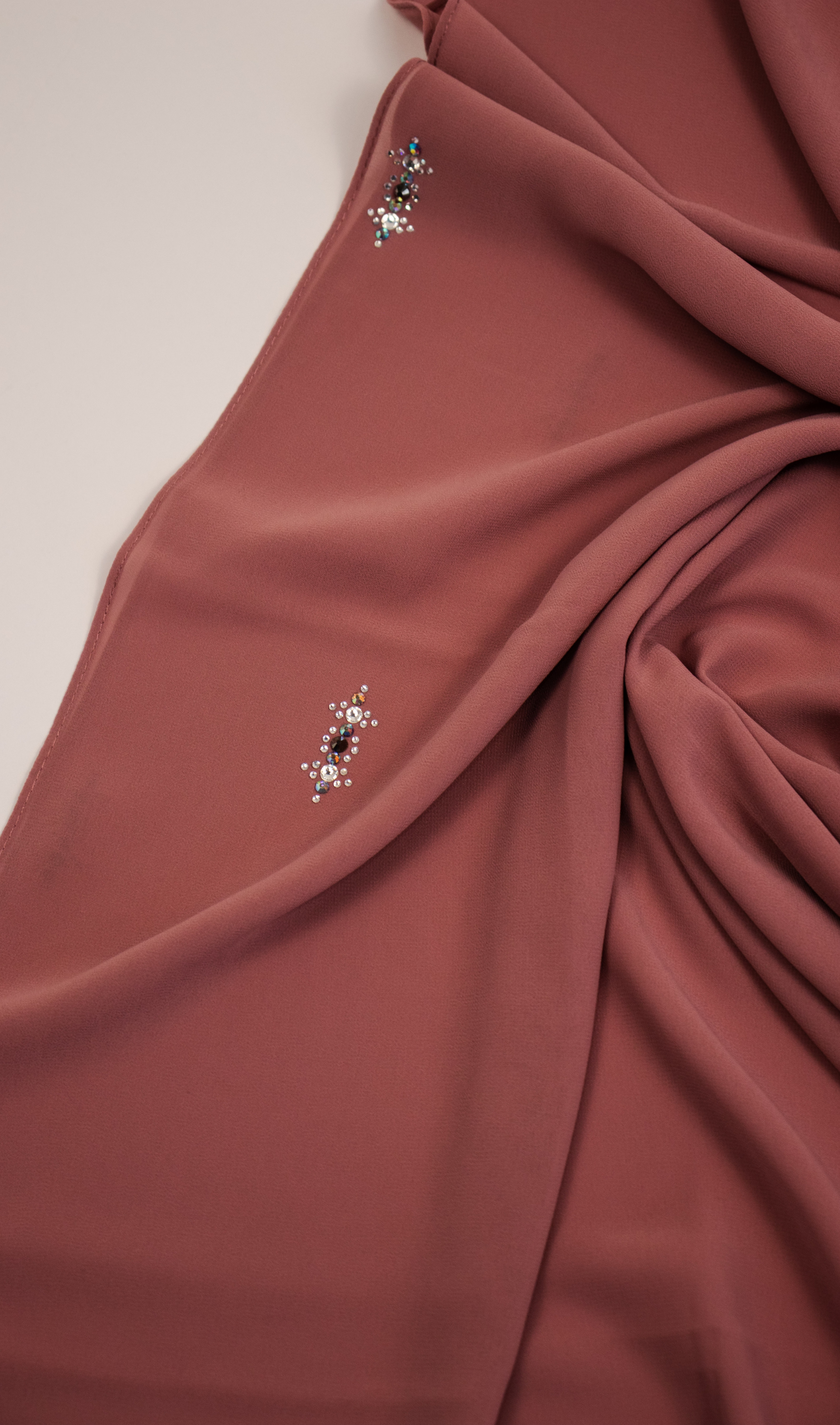 Premium Chiffon With Swarovski Beads