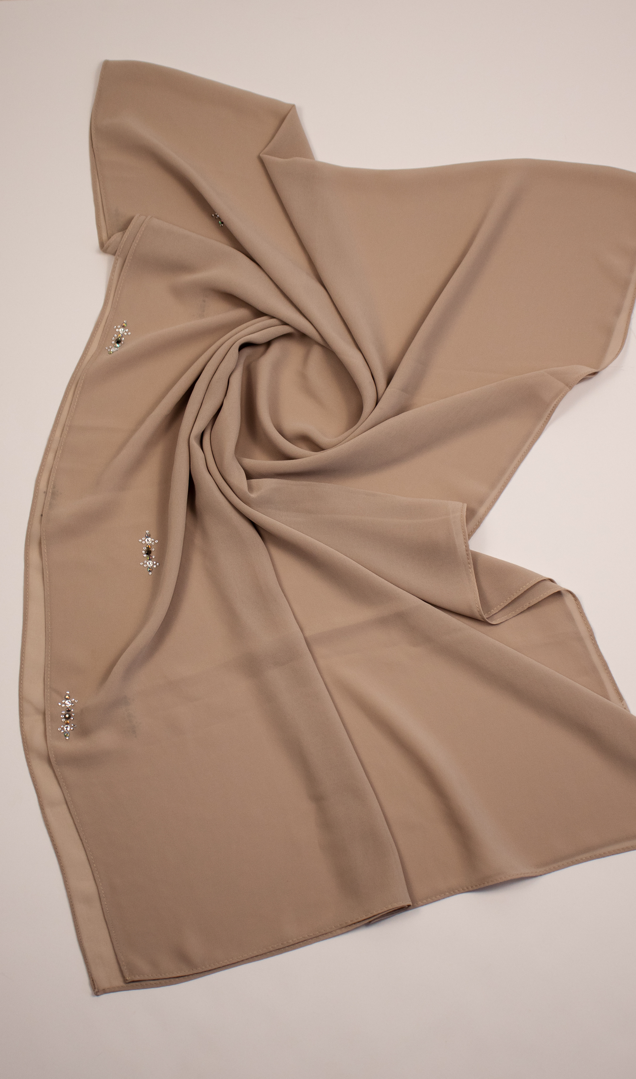 Premium Chiffon With Swarovski Beads