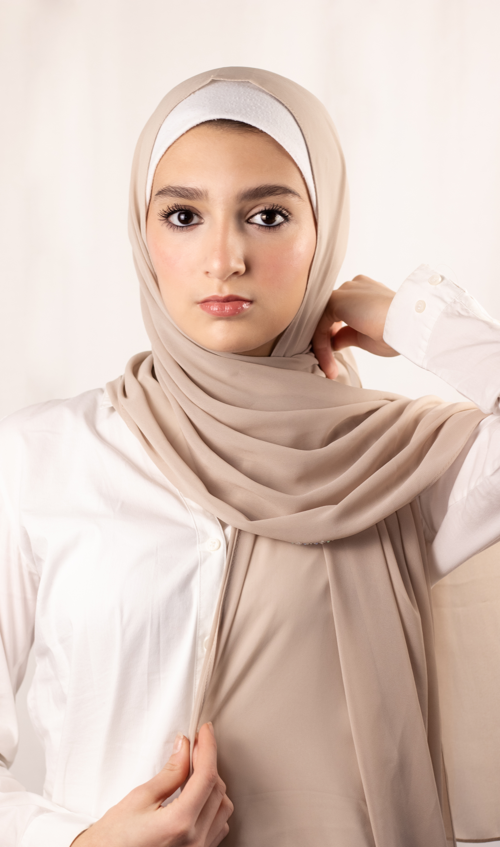 Premium Chiffon With Swarovski Beads